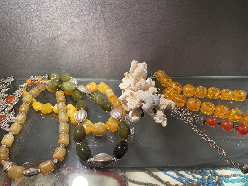Amber and Jade Necklaces
