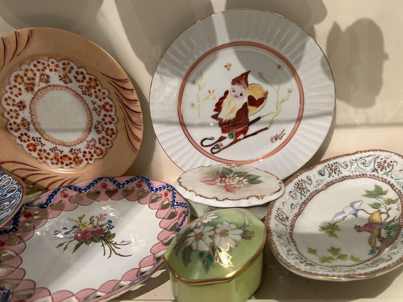 Assorted Plates and Box