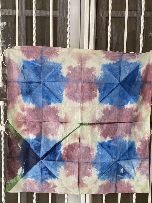 Blue and Mauve Pinwheel Scarf