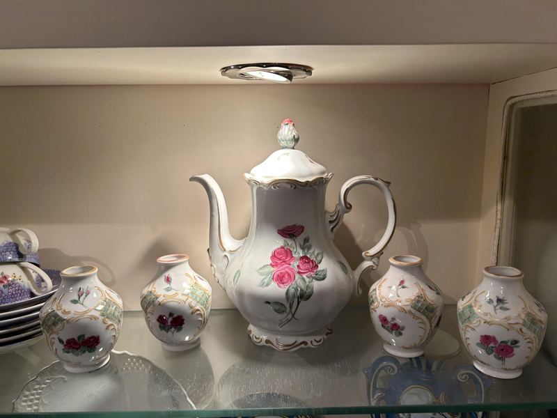 Coffee Pot and Small Vases