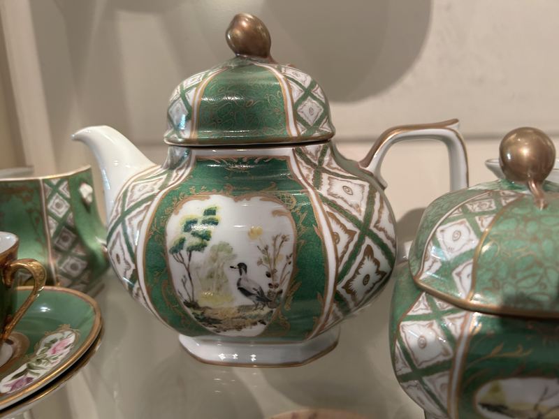 Crane and Landscape Teapot