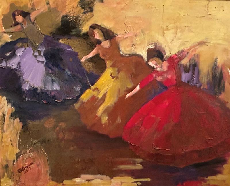 Dancers in Wide Skirts