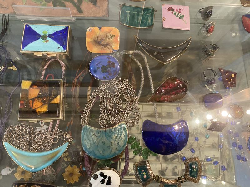 Enamelled Pendants and Boxes