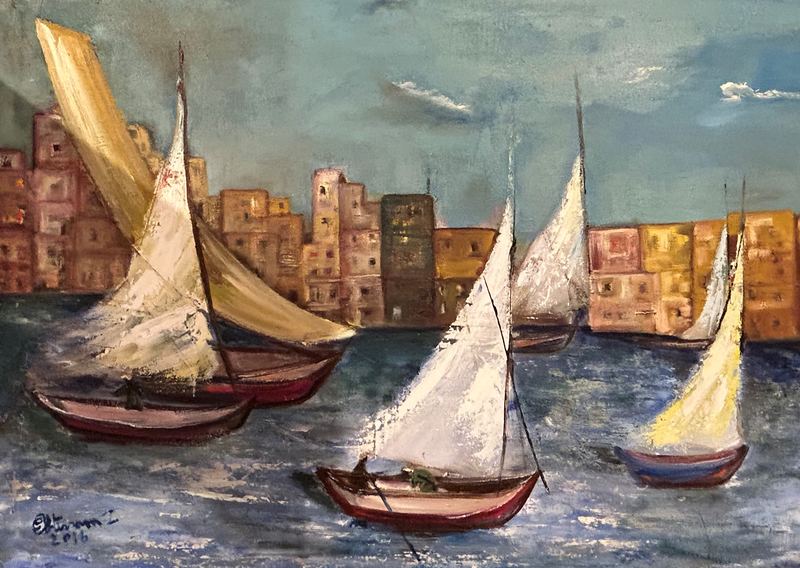 Feluccas by the Old City