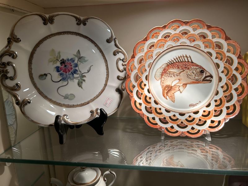 Floral and Fish Plates