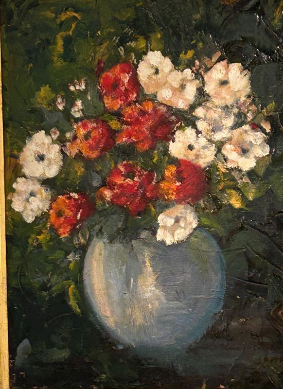 Flowers in a White Vase