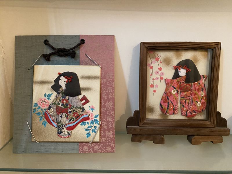 Framed Washi Paper Girls