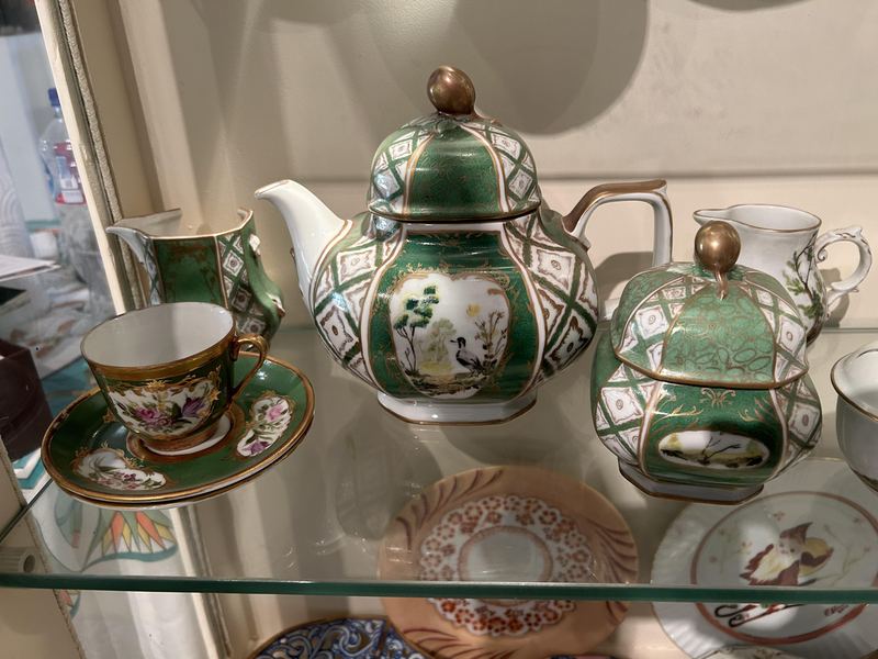 Green and Gold Tea Service