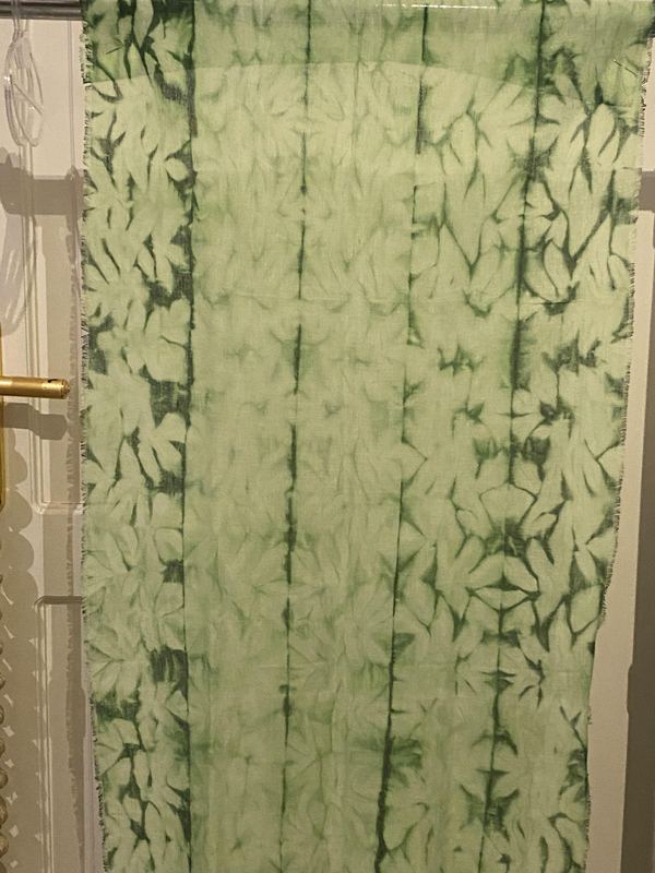 Green Leaf Shibori Scarf
