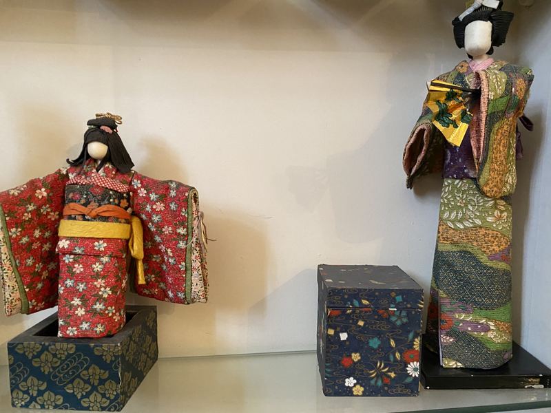 Kimono Dolls and Lacquer Box