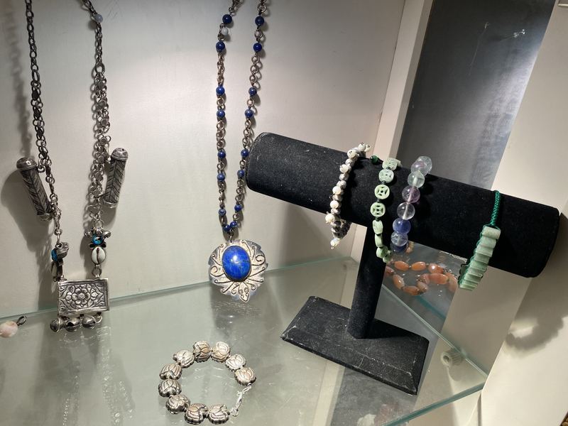 Lapis Pendant and Bracelets