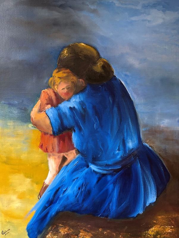 Mother and Child Embracing