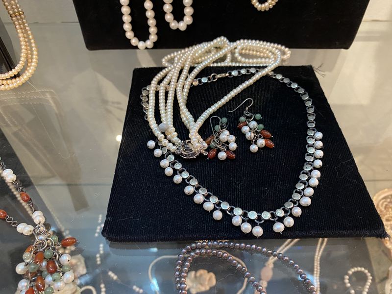 Pearl and Aquamarine Set