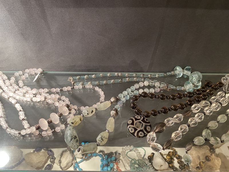 Rose Quartz and Crystal Necklaces