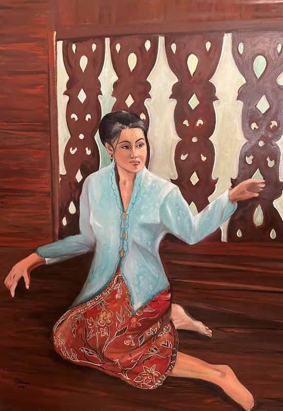 Seated Woman in Kebaya
