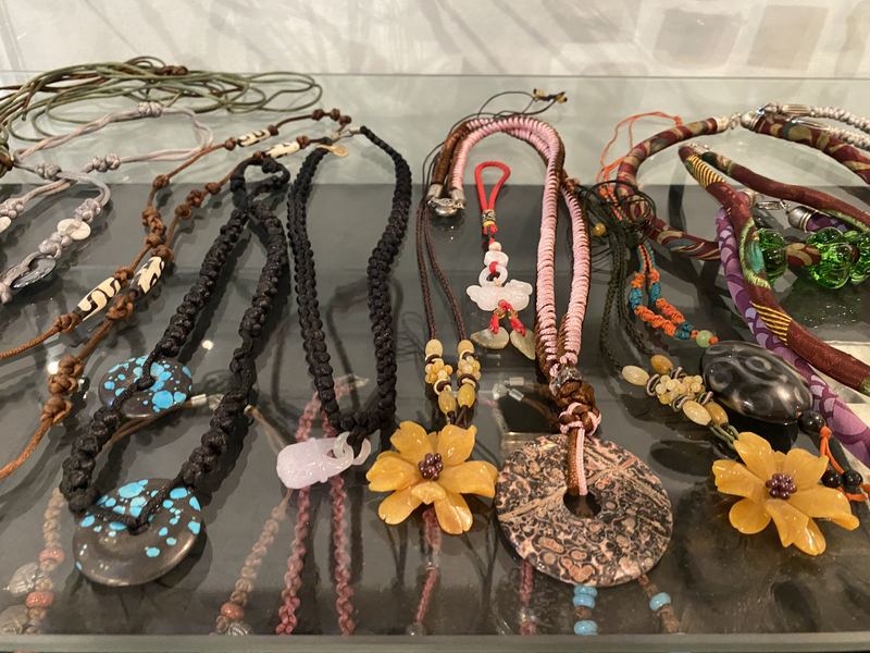 Stone Pendant Cord Necklaces