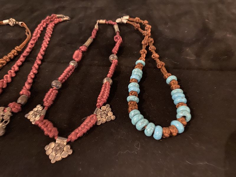 Turquoise and Cord Necklaces