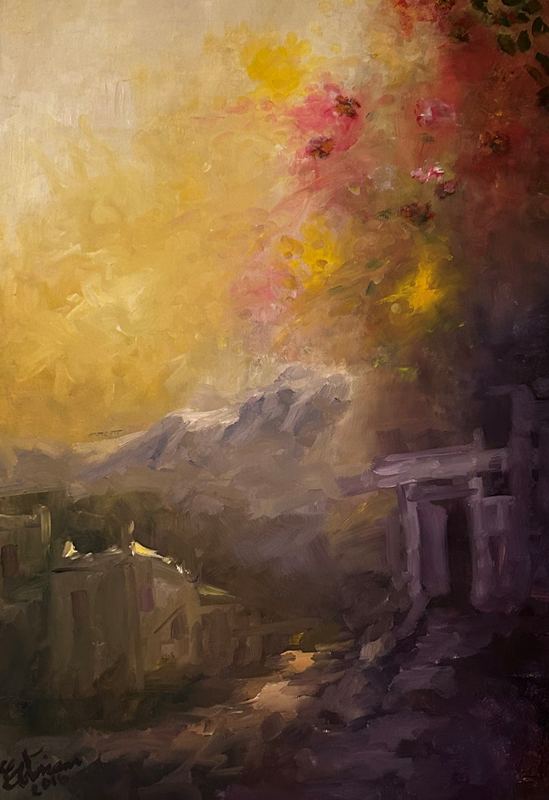 Village in Morning Haze