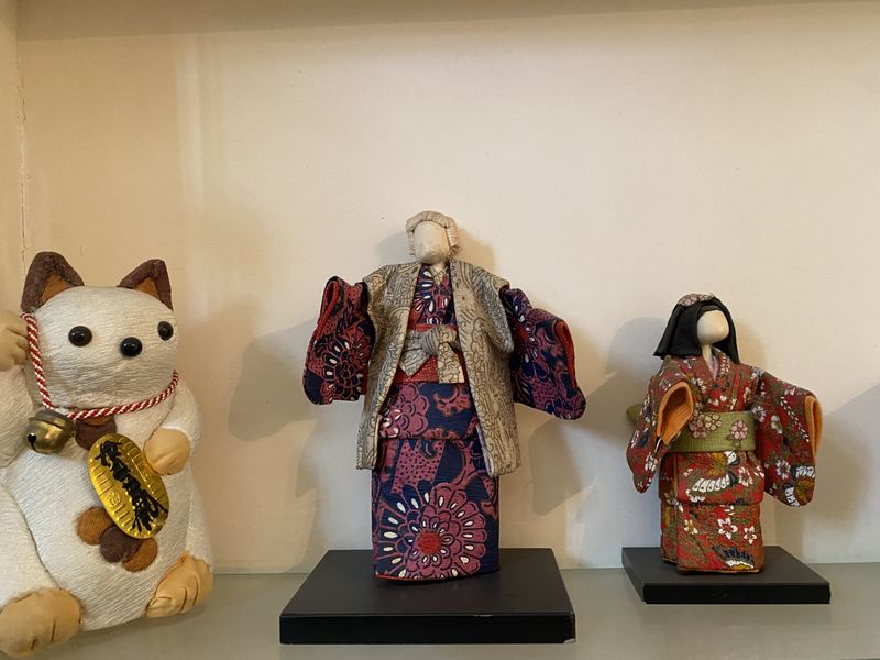 Washi Dolls with Lucky Cat