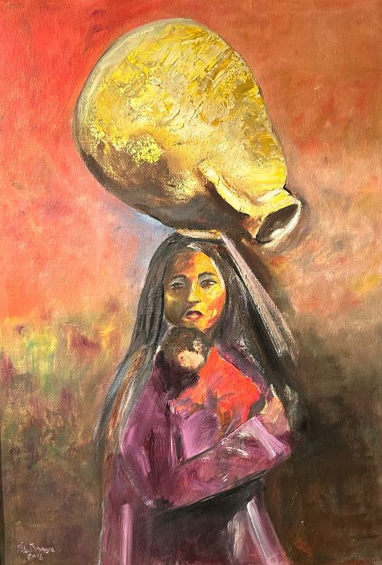 Woman Carrying a Water Jar