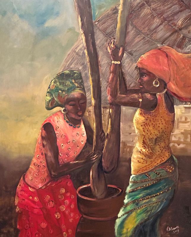 Women Pounding Grain