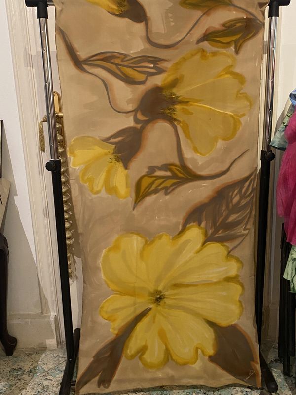 Yellow Poppies on Silk