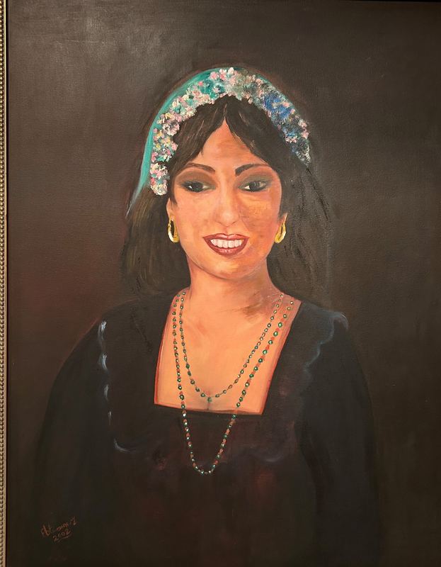 Young Woman with Flowered Headband